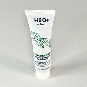 H2O+ Beauty Aquadefense Refining Matcha Detox Mask Pores Travel .5 oz 15ml New